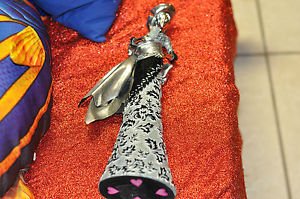 Silver Lady with her Dog 15"in. Tall