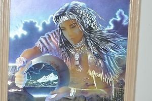 Indian squaw Goddess 3-D Foil Painting