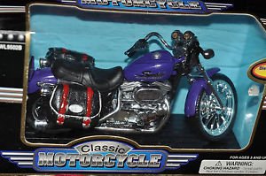 CLASSIC MOTORCYCLE DIE CAST METAL 1:13 TOY,PURPLE COLOR