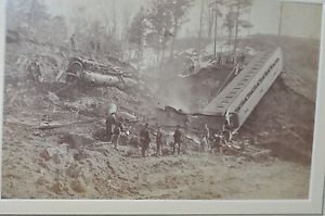 Matted Framed Photo of Train Wreck on Rutland,IT Railroad April 13,1880 Part 3