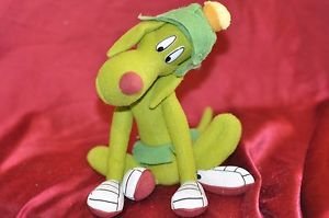 RARE Looney Tunes Marvin the Martian Green Dog K-9 10" Plush Stuffed Doll Toy