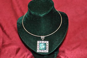 Turquoise Colored Pendant Collar Necklace