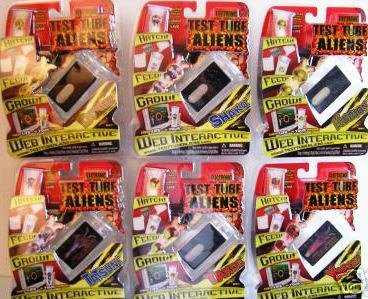 Test Tube Aliens Electronic Web Interactive Hand-Held Game/Pet