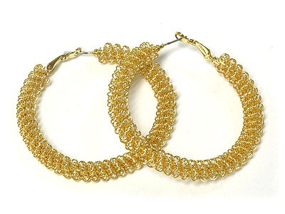 Beautiful Gold Mesh Earrings