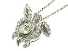 Gorgeous Crystal and Cubic Sea Turtle Necklace