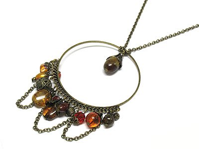 Multi charm Drop necklace