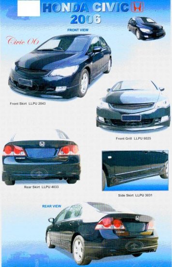 Honda Civic 2006 PU MUGEN Bodykit