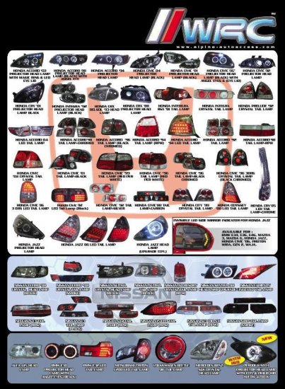 Projector Headlamp & LED Tail Lamp for Honda & Nissan