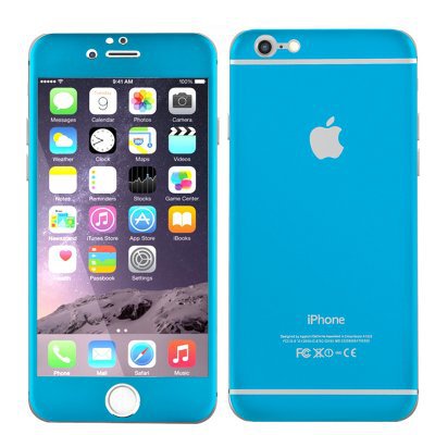 Iphone 6 & 6S 4.7 temper glass, titanium back, scartch and shatterproof (blue)