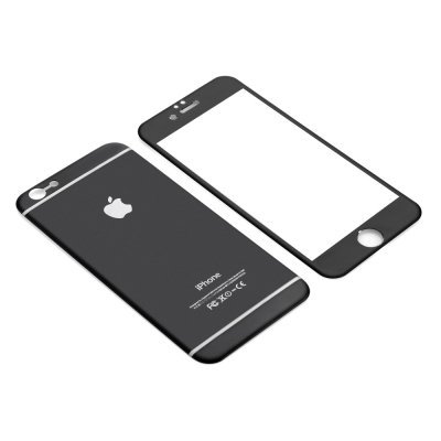 Iphone 6 & 6S 4.7 temper glass, titanium back, scartch and shatterproof (black)