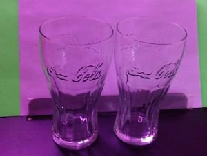 ***NEW*** 2 2009 McDonalds Clear Coke Drinking Glasses Set