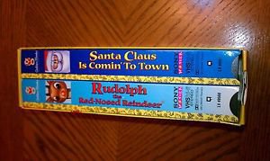 Rudolph the Red Nosed Reindeer VHS Santa Claus Is Comin' to Town (VHS) box set