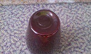 Antique 9" VASE Ruby Red or Cranberry Scalloped 1930's 40's