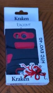 TRIDENT KRAKEN case for HTC EVO 4G BLACK RED Military Standard MIL-STD-810F