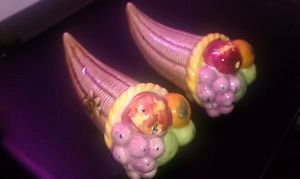 Tilso Fall Harvest Basket Salt & Pepper Shakers Japan Ceramic Great