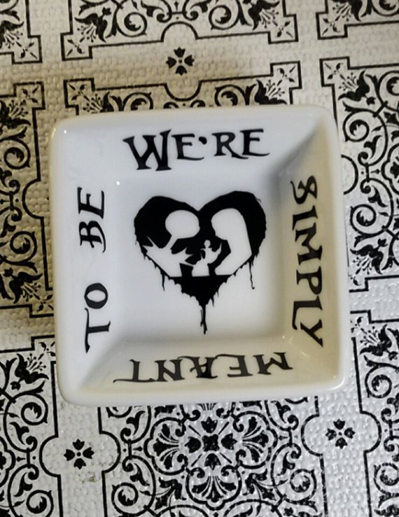 Nightmare Before Christmas Jack & SallyRing Dish We're Simply Meant to be - Mr and Mrs ring Dish