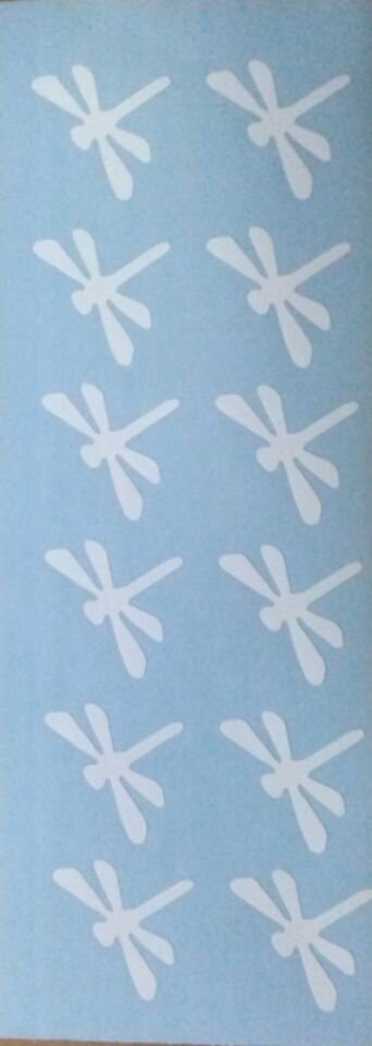 Custom Easy to Apply Tanning Stickers - Dragonfly -Tanning Outline- Decal
