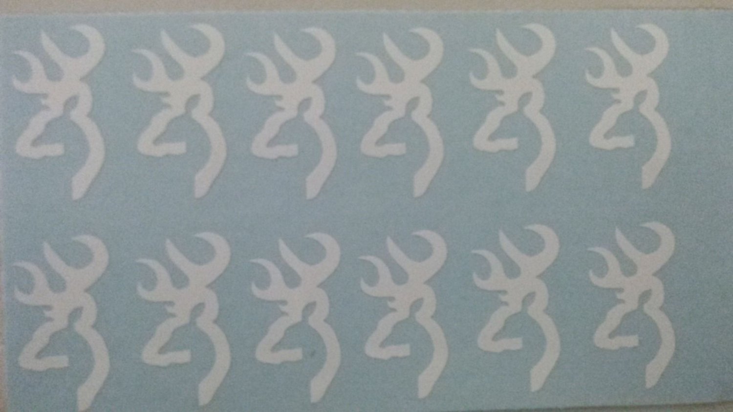 Set of 100 - Custom Easy to Apply Tanning bed Stickers - Buckmark -Tanning -