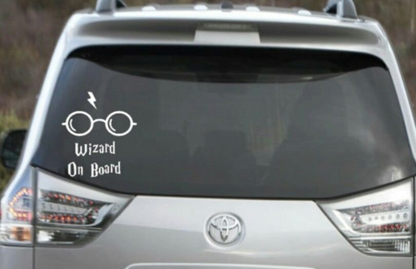 Harry Potter - Wizard On Board Decal 4" tall x 5" long