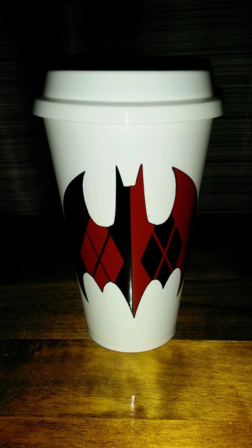 Batman Harley Quinn coffee travel cup - Harley Quinn coffee and Batman coffee