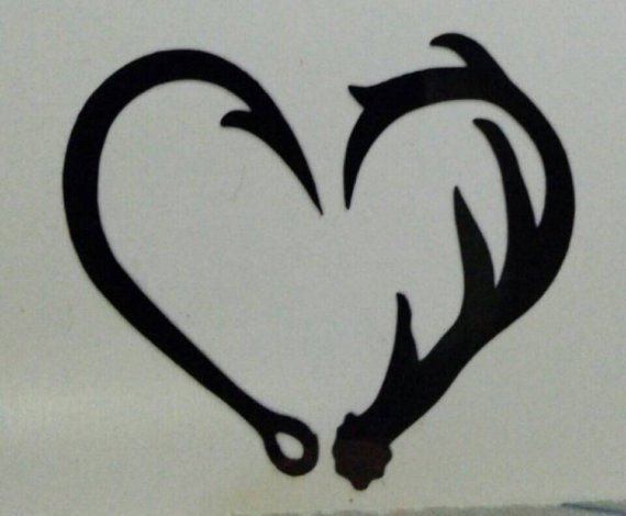 Set of 100- Custom Easy to Apply Tan Decals/ Stickers - Hook & Antler -Tan shape