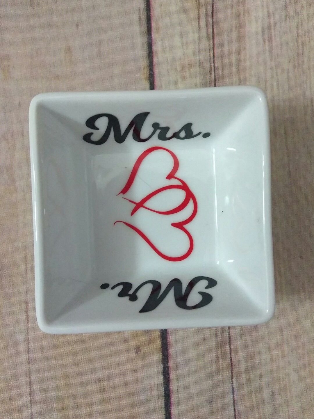 Mr and Mrs wedding gift ring dish - ring dish - trinket