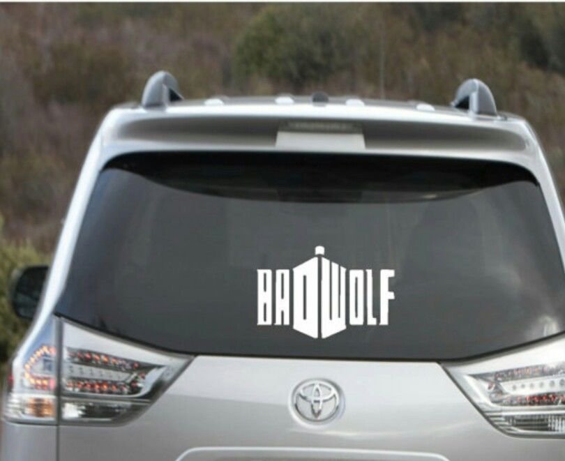 Bad Wolf decal - TARDIS - Dr Who decal -5" wide Decal/ Sticker