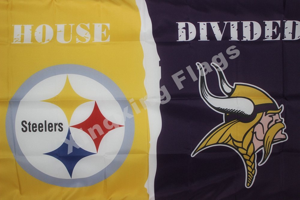 Pittsburgh Steelers Minnesota Vikings House Divided Flag Ft X Ft