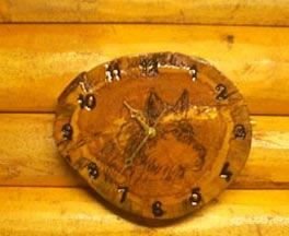 Timber Wolf Kitchen Clock