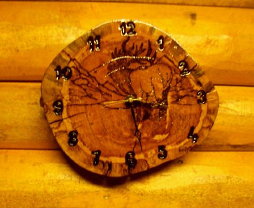 Timber Elk Clock