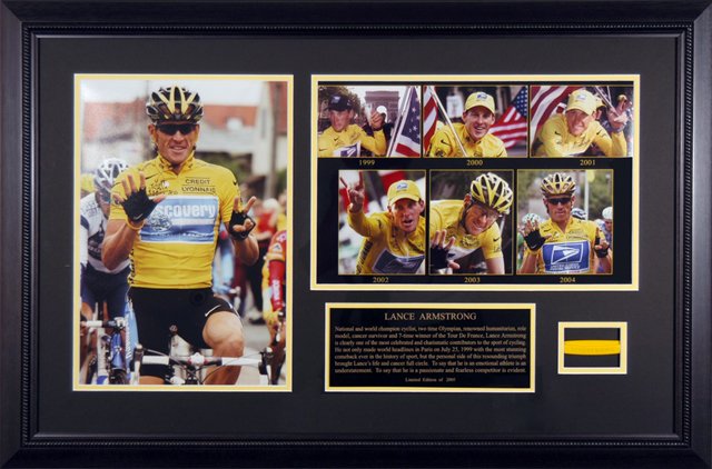 LANCE ARMSTRONG 7-TIME TOUR DE FRANCE CHAMPION COLLAGE