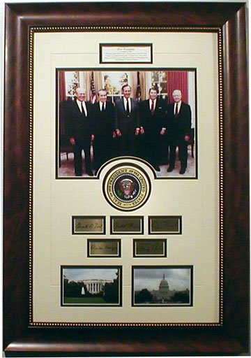5-Presidents custom framed collage