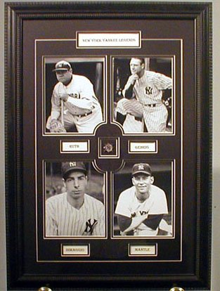 NEW YORK YANKEE LEGENDS CUSTOM FRAMED COLLAGE