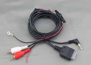 APS AUX Audio Output For iPod iPhone 3 3G iTouch Nano Radio Charging Cable RCA
