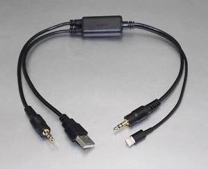 APS US SHIPPING USB 3.5MM AUX Interface Cable for BMW X3 X5 iPOD iPHONE 5 5S 5C