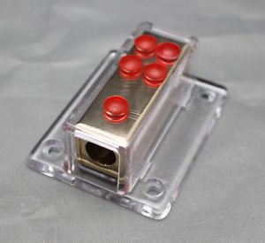 APS 4 GAUGE TO 4 X 8 GAUGE POWER/GROUND DISTRIBUTION BLOCK SKPD-08