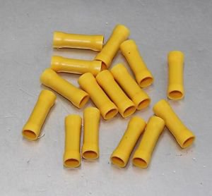 APS 100pcs 12-10 AWG BV5.5 Yellow Flared Butt Insulated Connector Terminals