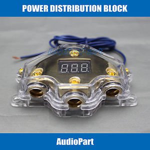 APS US SHIPPING Power /Ground Distribution Block 2 4 Gauge In /Out Amp Install