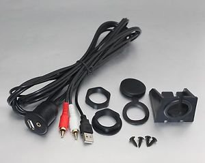 APS Universal Car Dash Mount Install USB/Aux 2RCA Extension Cable For Renault