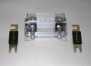 APS PREMIUM ANL FUSE HOLDER 0 or 2 GAUGE CAR AMP INSTALL FREE ANL FUSE 80A