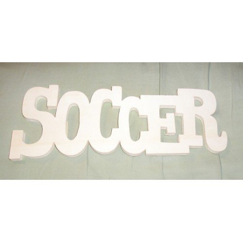 NEW SOCCER Carved Wood Wall Sign Unfinished!