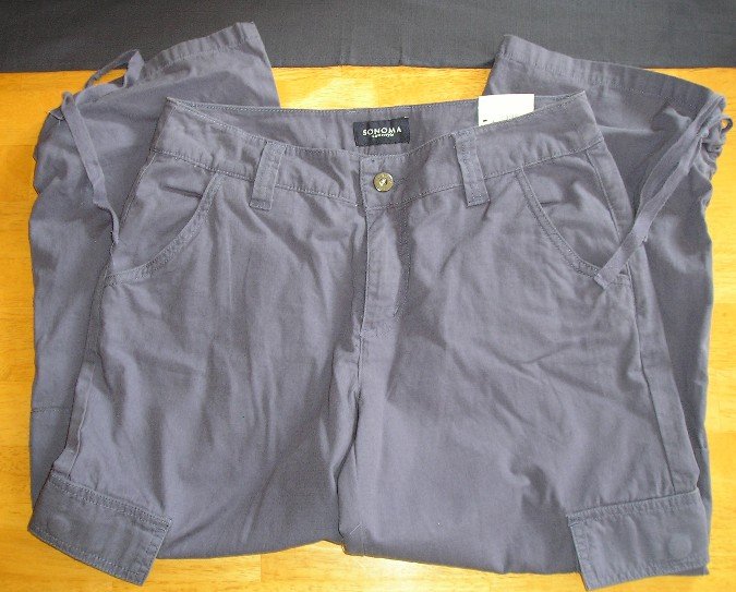 Womens Sonoma Capri Capris Size 6 Navy Blue NEW $30 !
