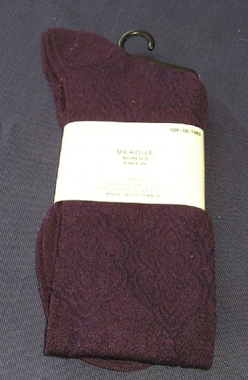 New Womens Trouser Knee Hi Socks Purple Sock Size 4-10 NICE!