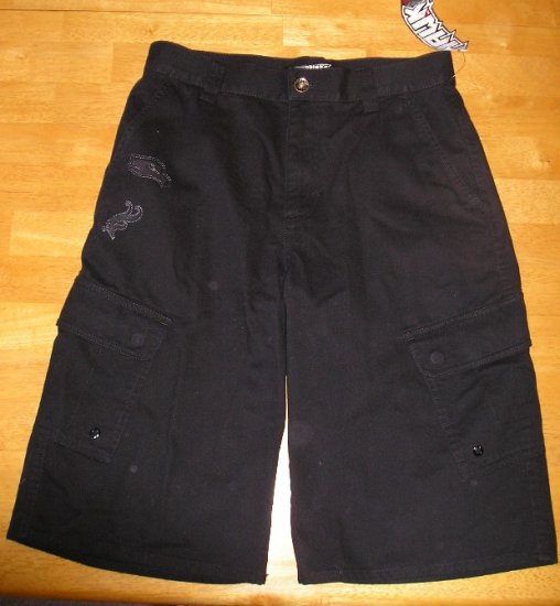 Tony Hawk Boys Teens Shorts Sz 18 Black Skateboard NEW
