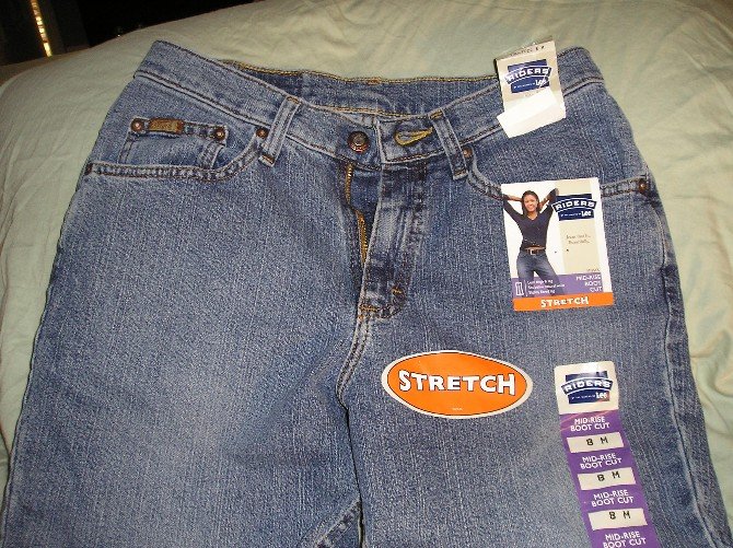 Lee Riders Mid Rise Boot Cut Womens Jeans 8 M Stretch Great Fit NEW