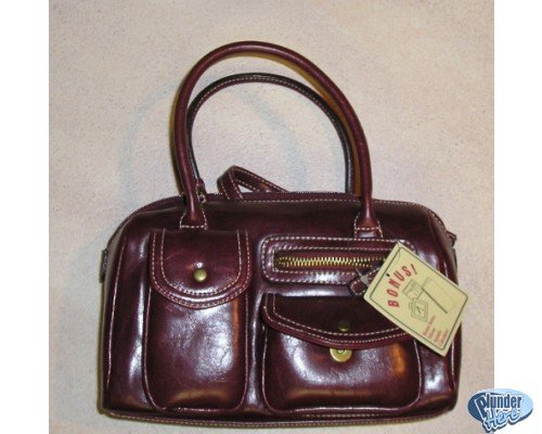 NEW Handbag Shoulder Bag + Bonus Items Leather LOOK Brand Unknown