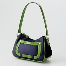 Mini Hobo Purse or Hobo Bag Nine & Co Navy Blue and Green Design NEW