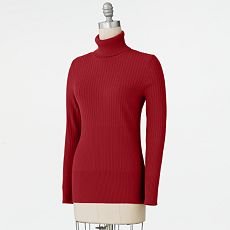 Apt. 9 Womens Turtle Neck Sweater Long Sleeve Extra Large in Red Apt 9 Turtle Neck Ribbed Sweater