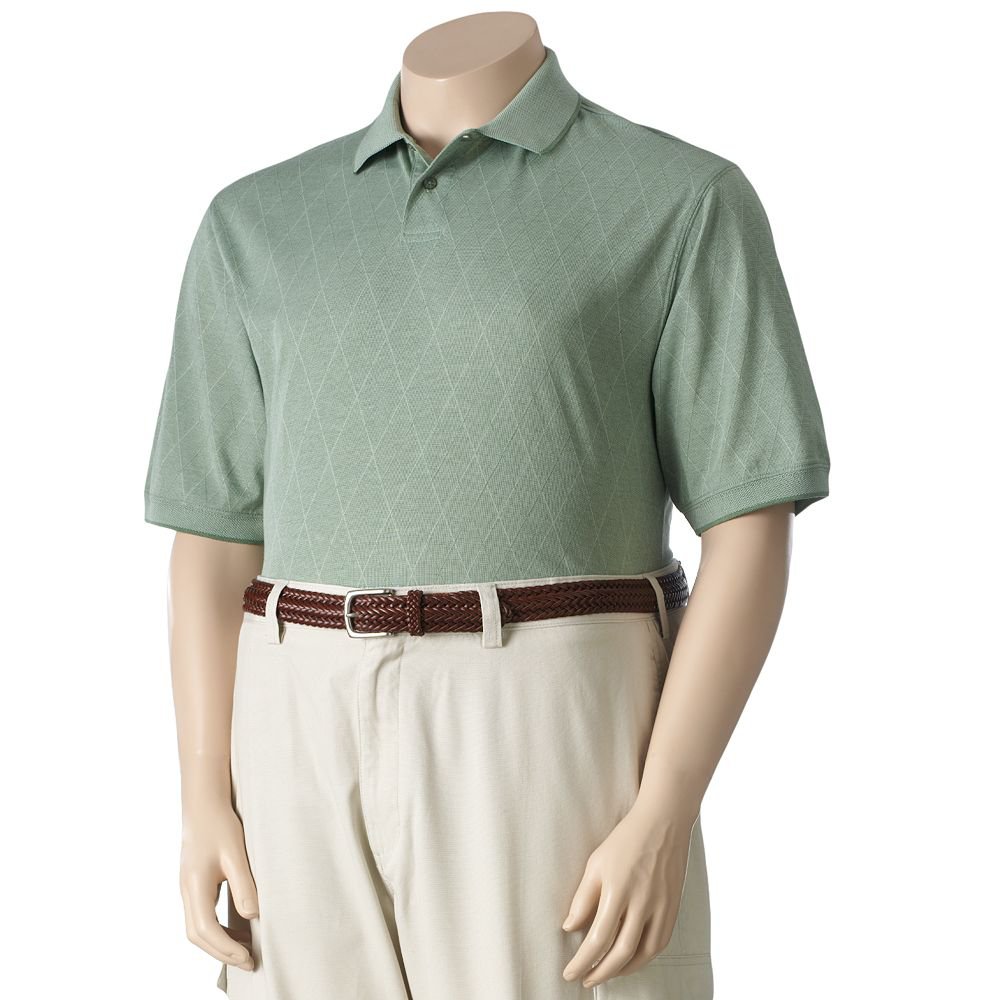 NEW Jacquard Polo Shirt Mens Short Sleeve Sz XL Tall Haggar $40.00
