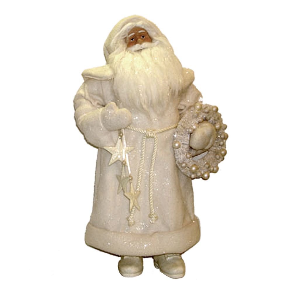 new st nicholas square 20 inch large white santa figurine new st nicholas square 20 inch large white santa figurine